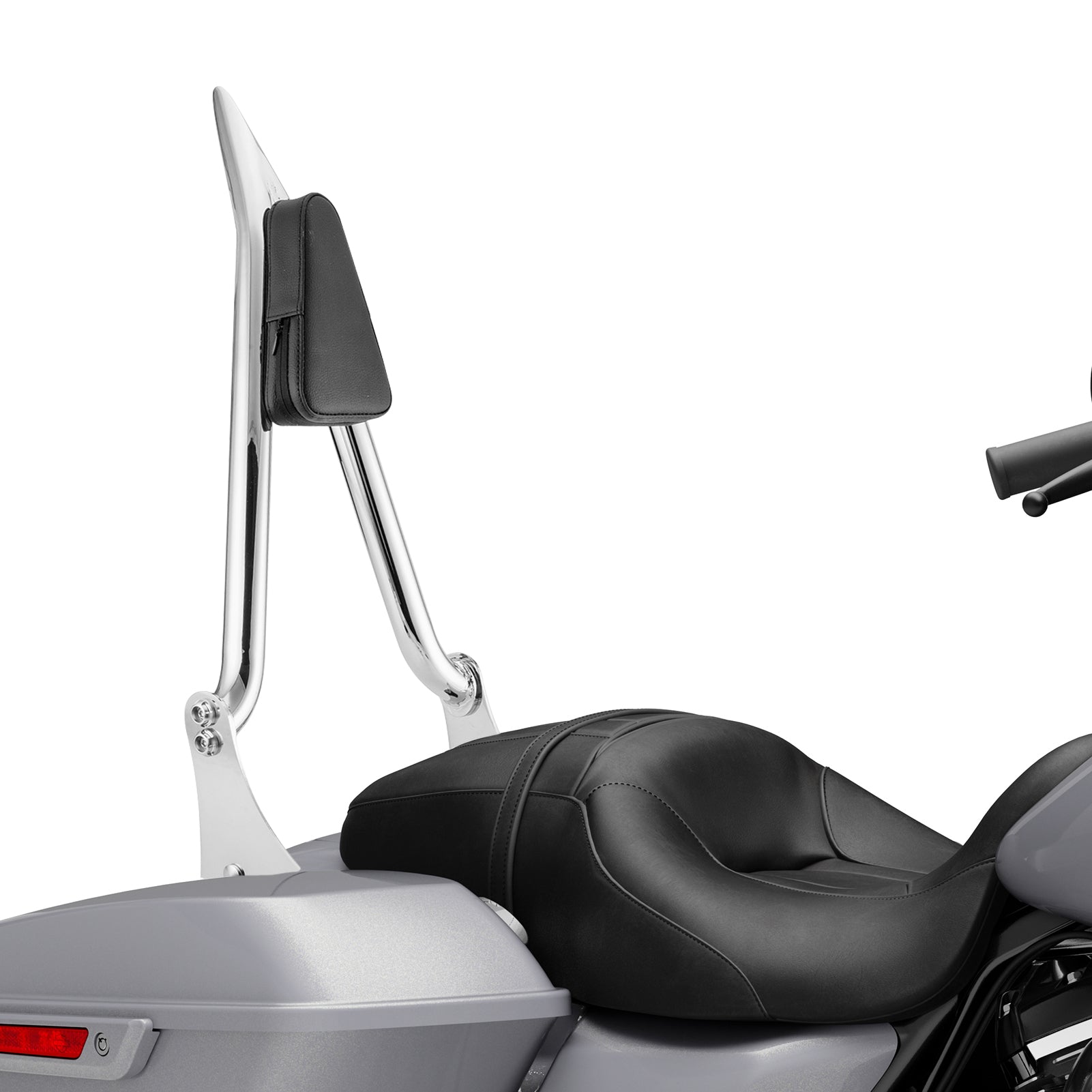 2009-2023 Harley Touring Chrome Passenger Backrest Sissy Bar & Docking Kit
