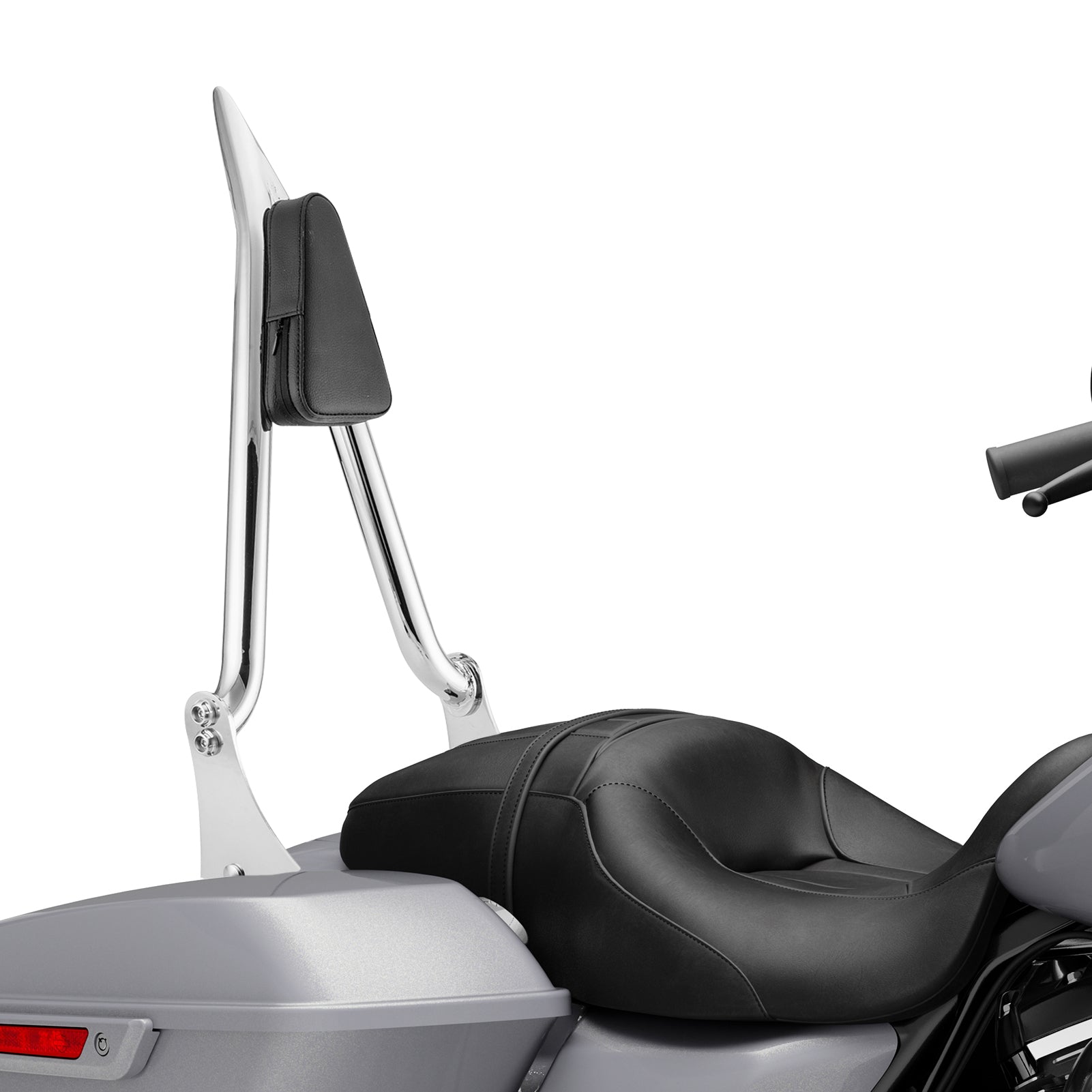 2009-2024 Harley Touring Chrome Passenger Backrest Sissy Bar & Luggage Rack & Docking Kit