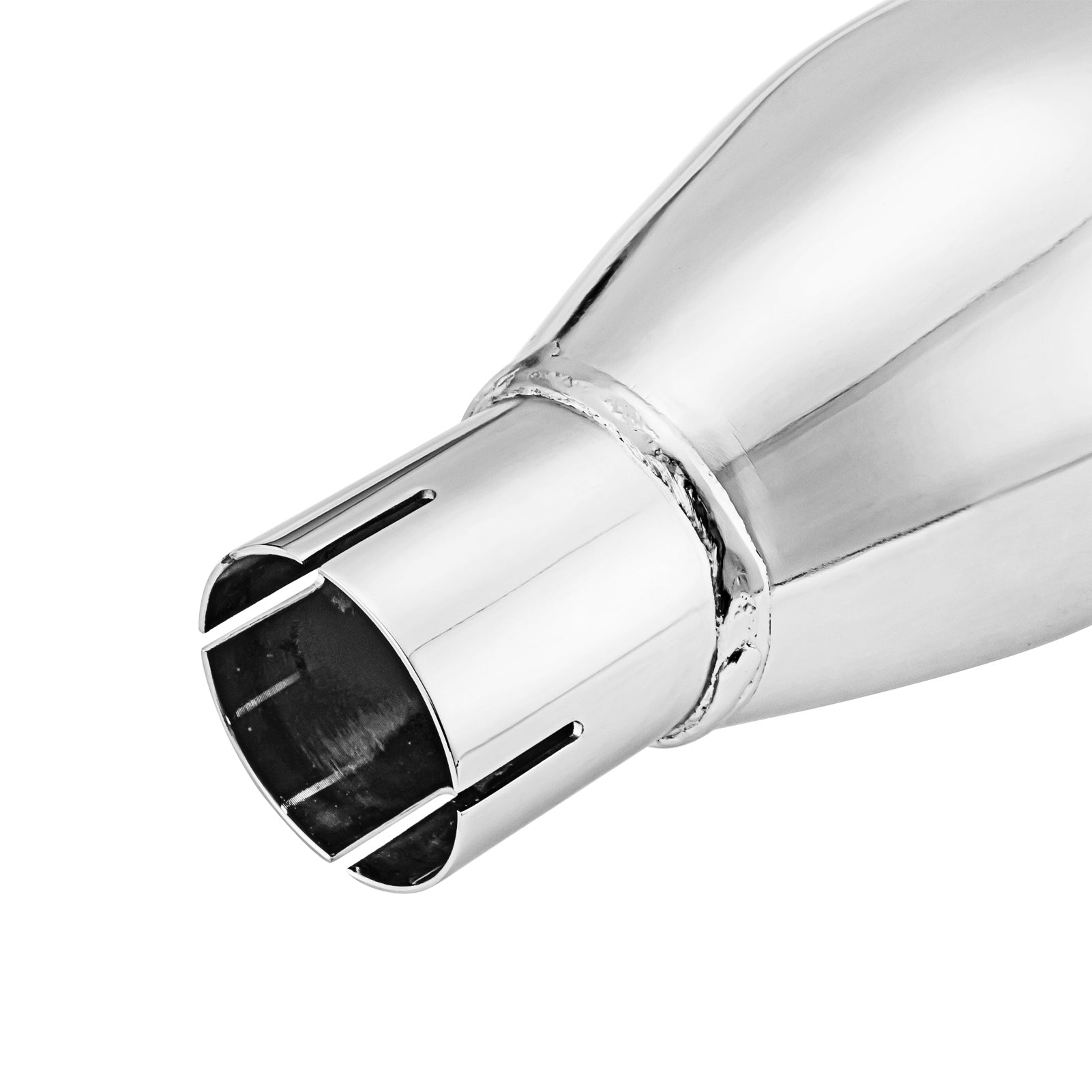 Chrome 4" Slip-On Mufflers Exhaust, Exhaust Pipes For 2017-up for Harley Touring