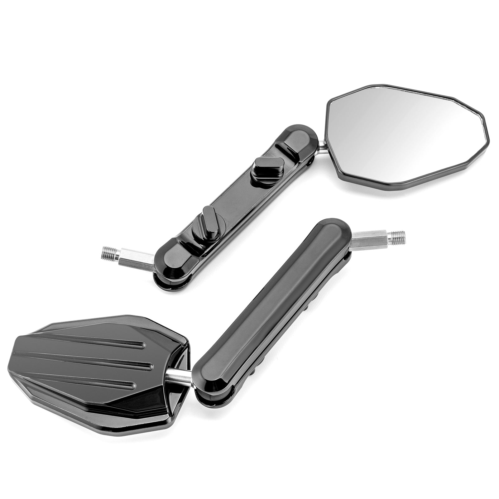 CNC Aluminum Adventure Motorcycle Mirrors Adjustable Rear View Mirrors-5