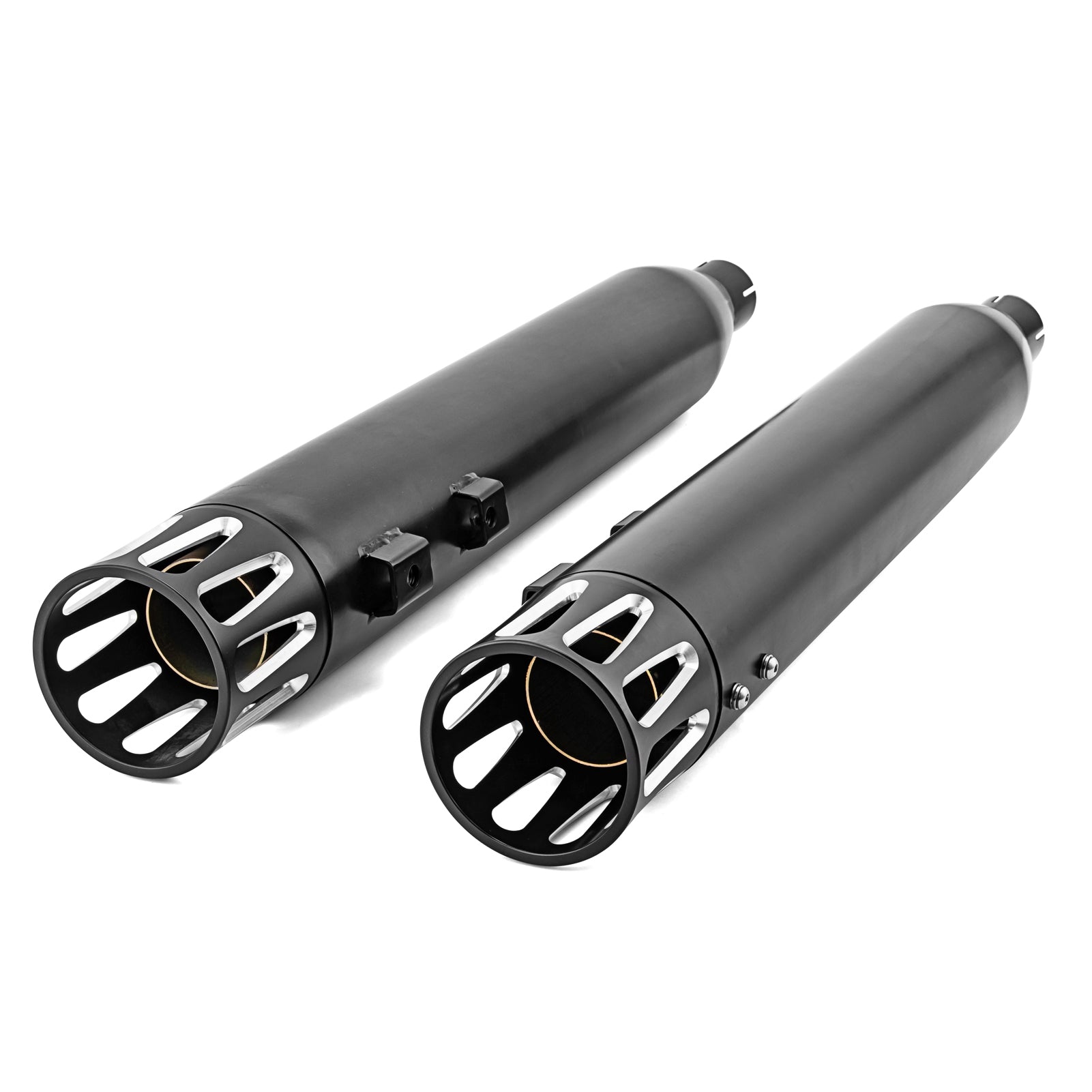 Chrome 4" Slip-On Mufflers Exhaust, Exhaust Pipes For 1995-2016 Harley Davidson Touring
