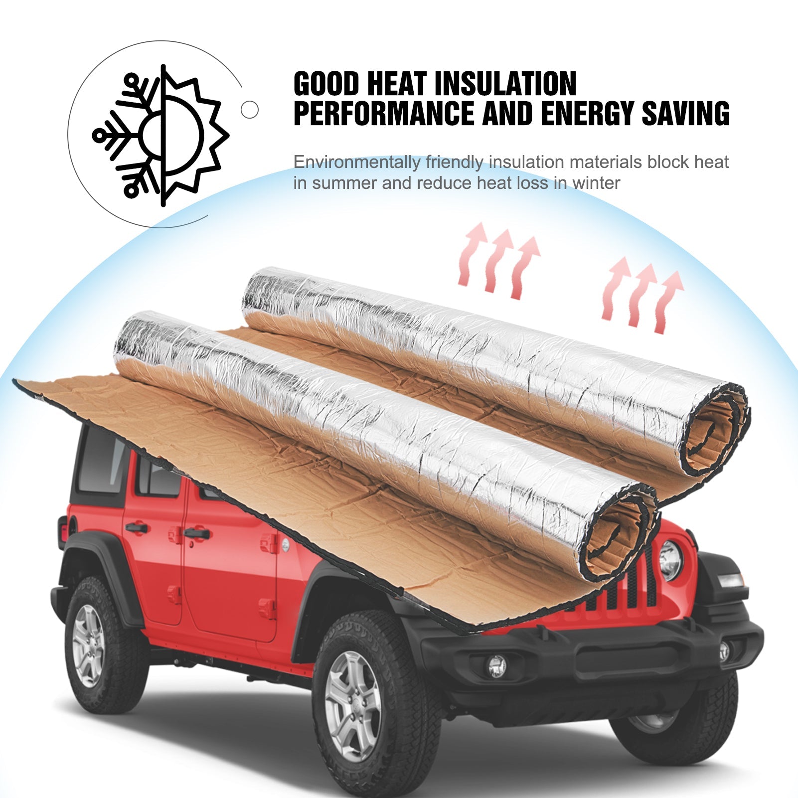 78.7"x39" Engine Heat Sound Deadener Insulation Mat Firewall Heat Waterproof Sound Proof Sticker - Mofun - 9082000301