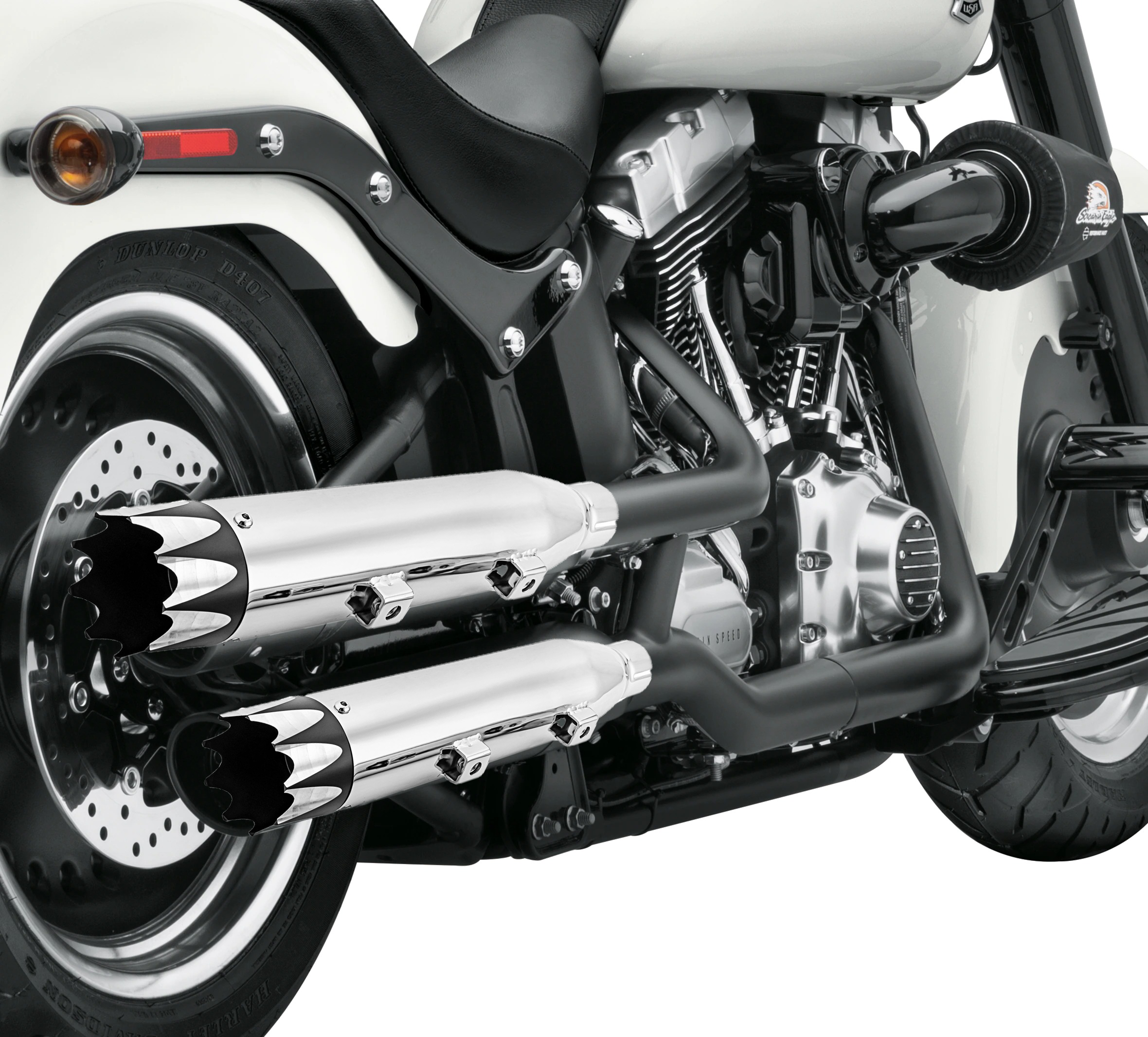 Chrome 3" Slip-On Exhaust Muffler For 2014-2021 Sportster XL 883/1200
