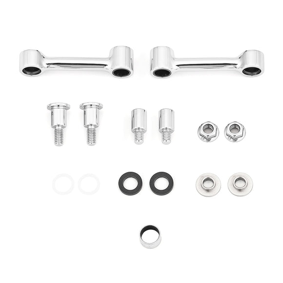 93 - 06 Harley Softail Springer Fork Chrome Steel Front Fender Mount Link Kit - Mofun - HD129 - E