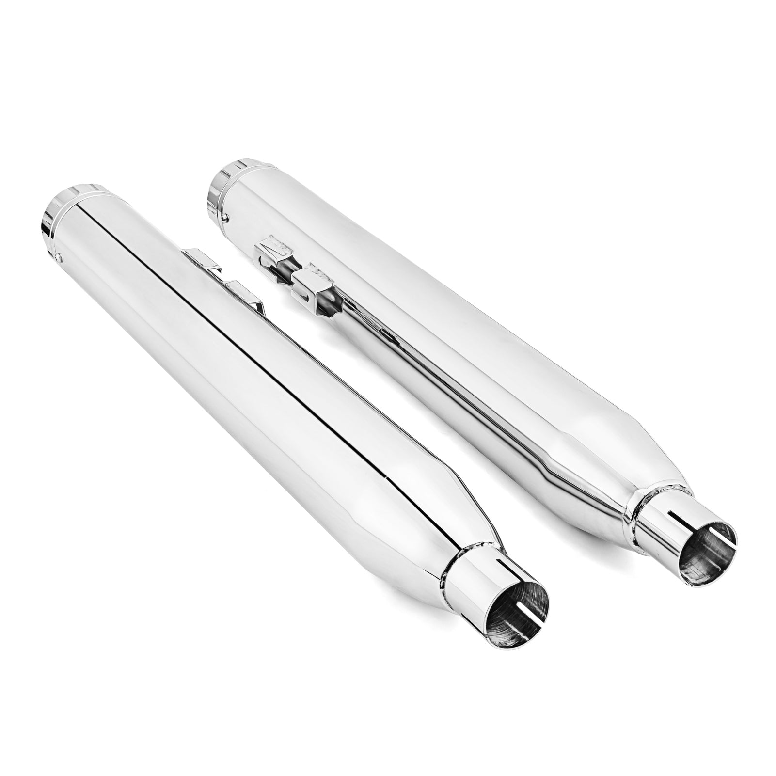 Chrome 3.5" Slip-On Mufflers Exhaust, Exhaust Pipes For 1995-2016 Harley Davidson Touring