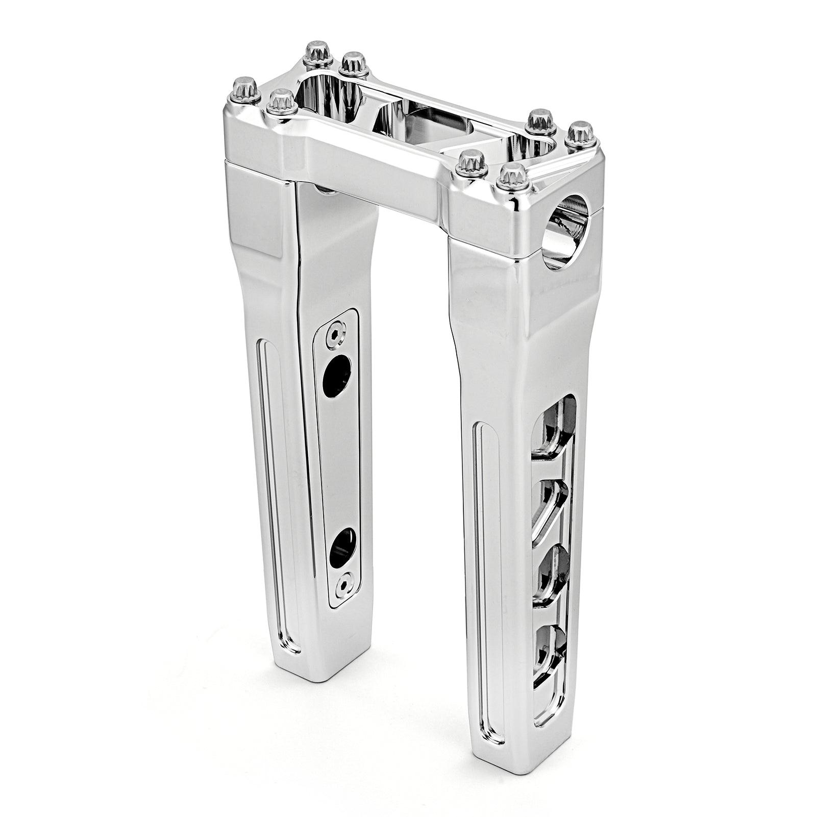Buy chrome-silver Harley Softail Deluxe Fat Boy Heritage Classic Standard 8&quot; Handlebar Risers Handle Bar Clamp