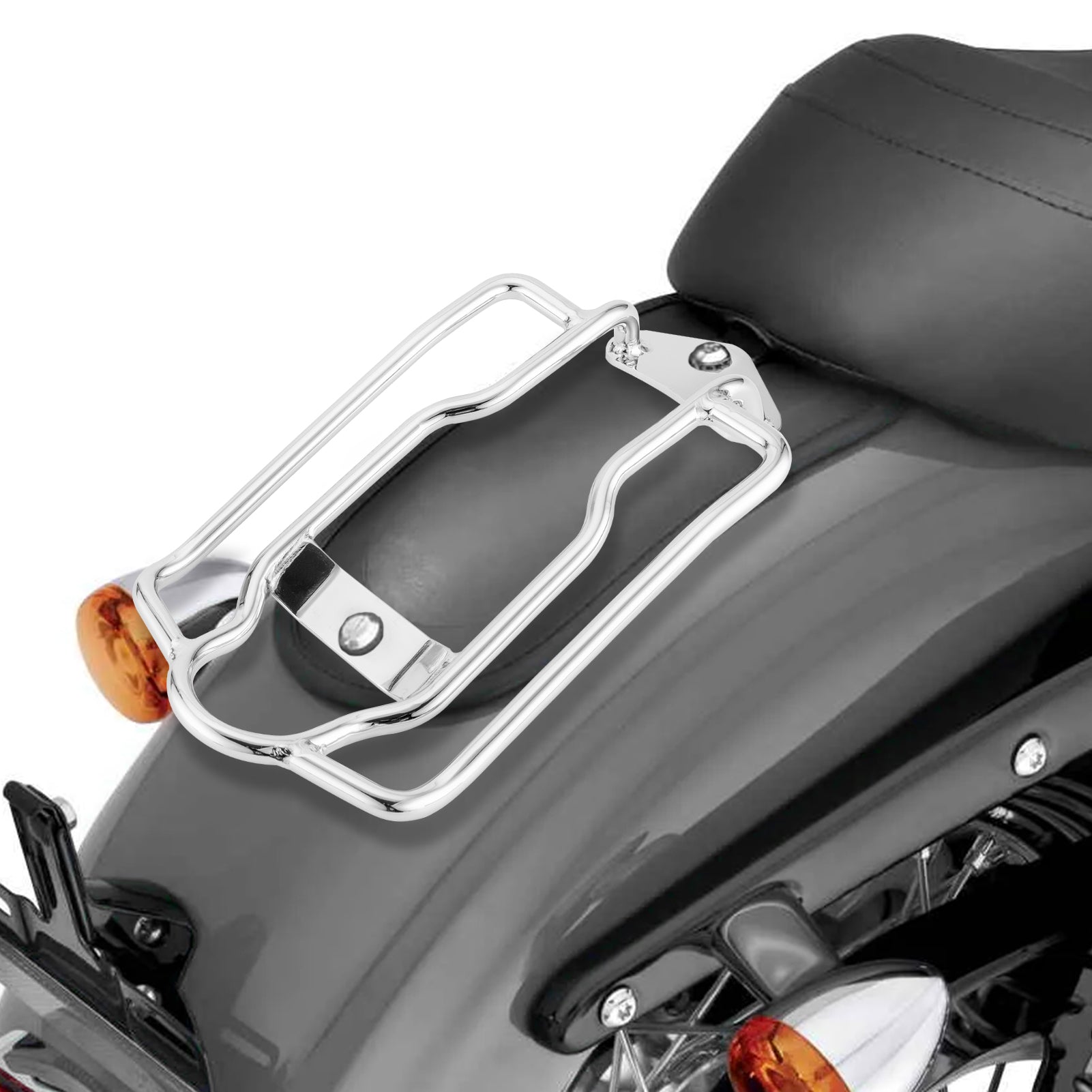 2004-2023 Harley Davidson Sportster XL883 1200 Chrome Solo Seat Luggage Rack
