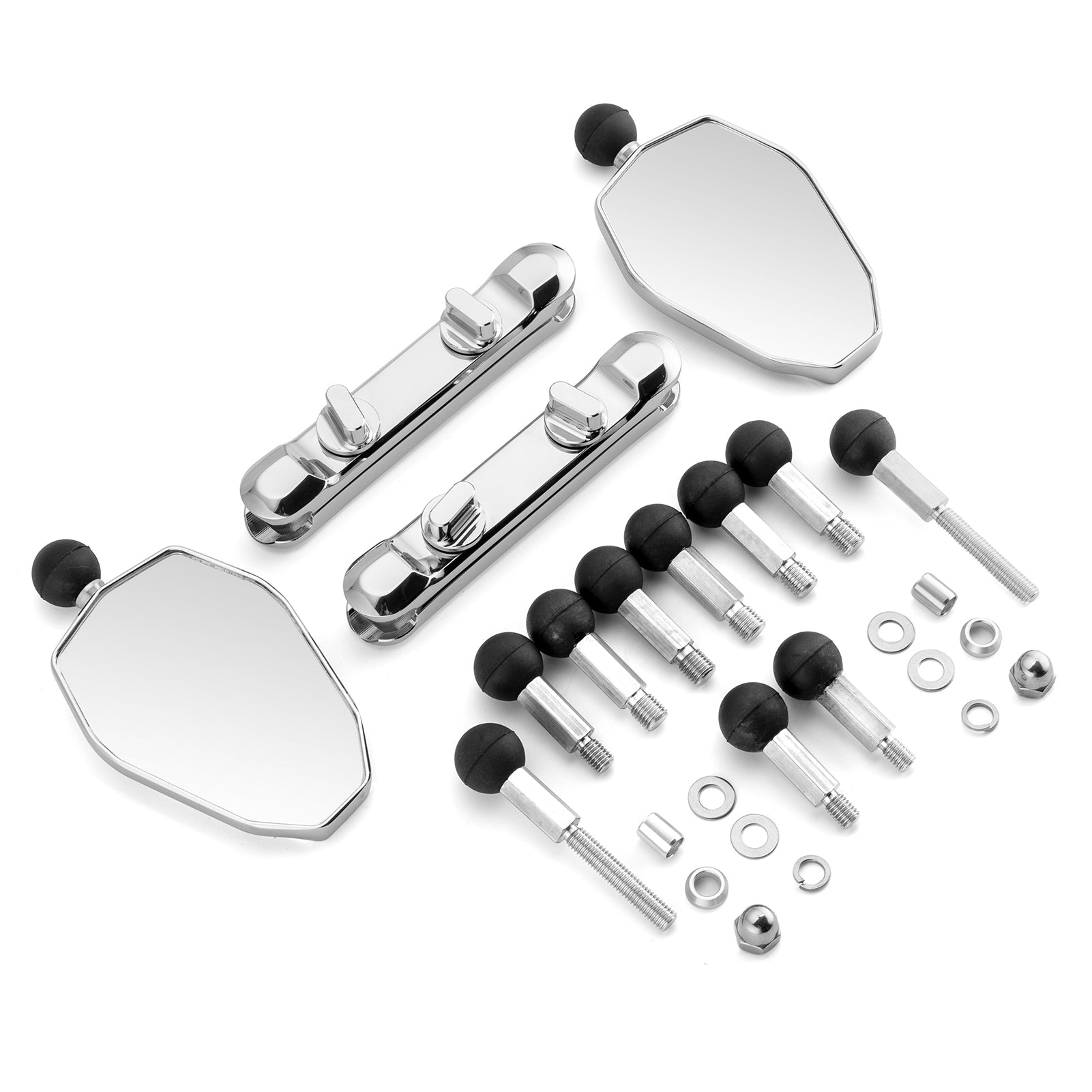 CNC 6061 Aluminum Motorcycle Mirrors Adjustable Rear View Mirrors ...