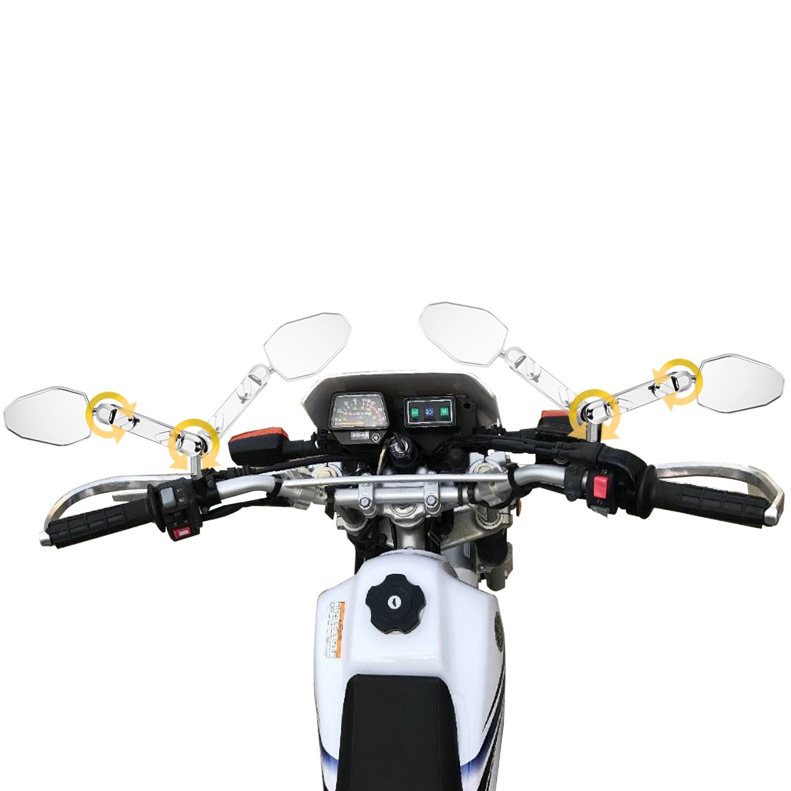 CNC 6061 Aluminum Motorcycle Mirrors Adjustable Rear View Mirrors ...