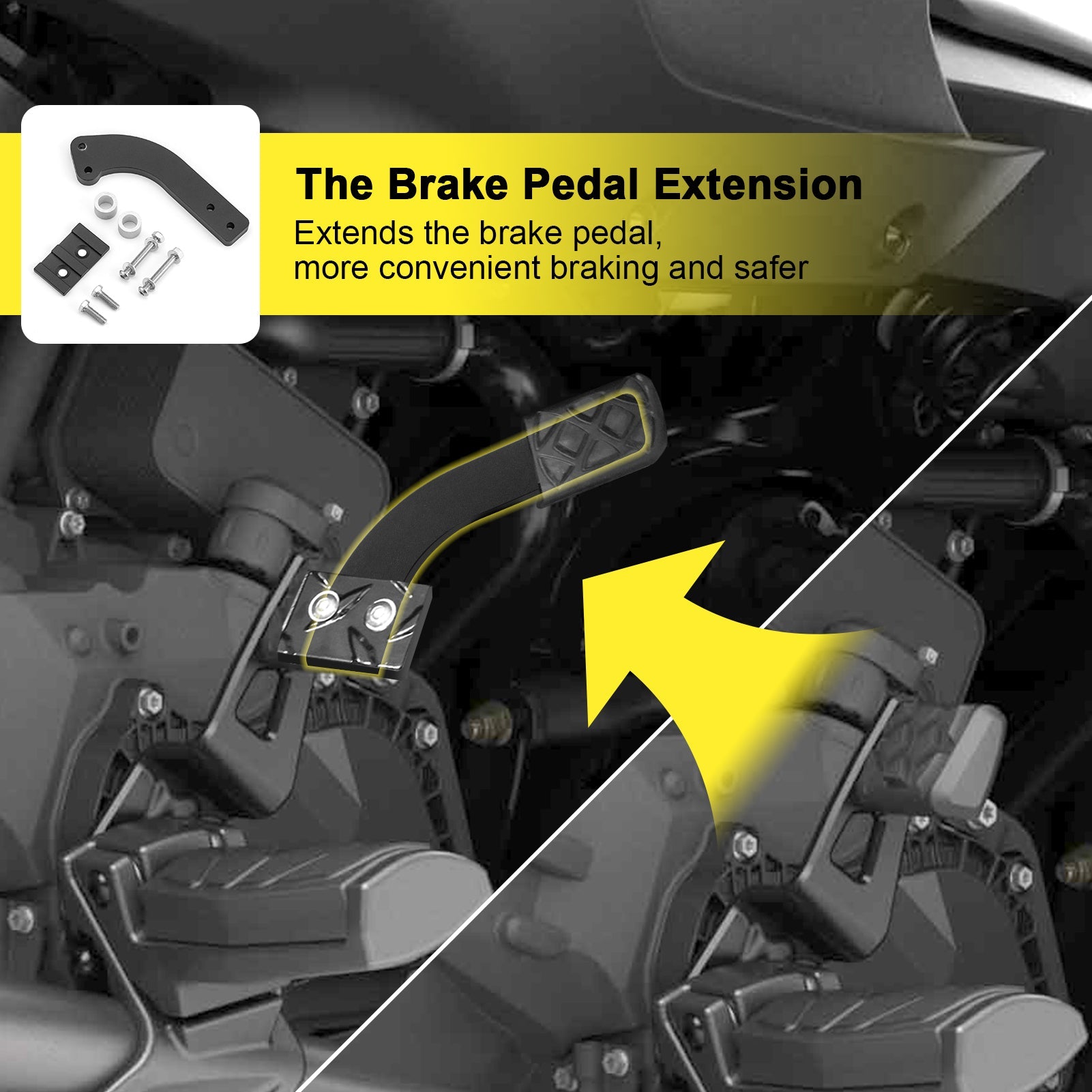 automobile pedal extensions CNC Brake Pedal Extension Kit For Can-Am Spyder F3/RT/F3-S/RS-S/GS RS