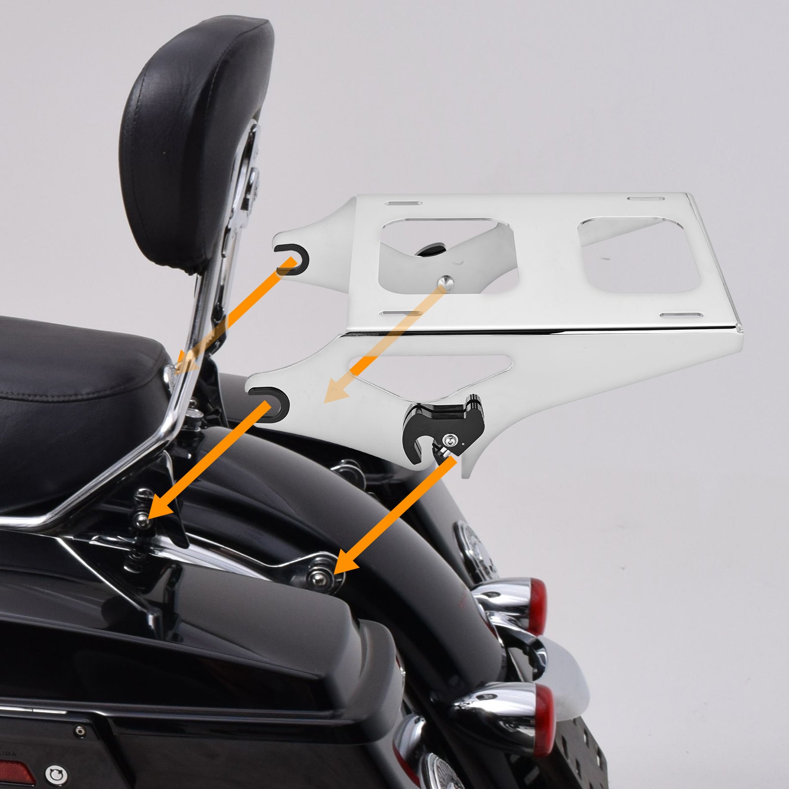 2014-2023 Harley Touring Electra Glide Road King Two-Up Tour Pack Pak Trunk Mount Rack-7