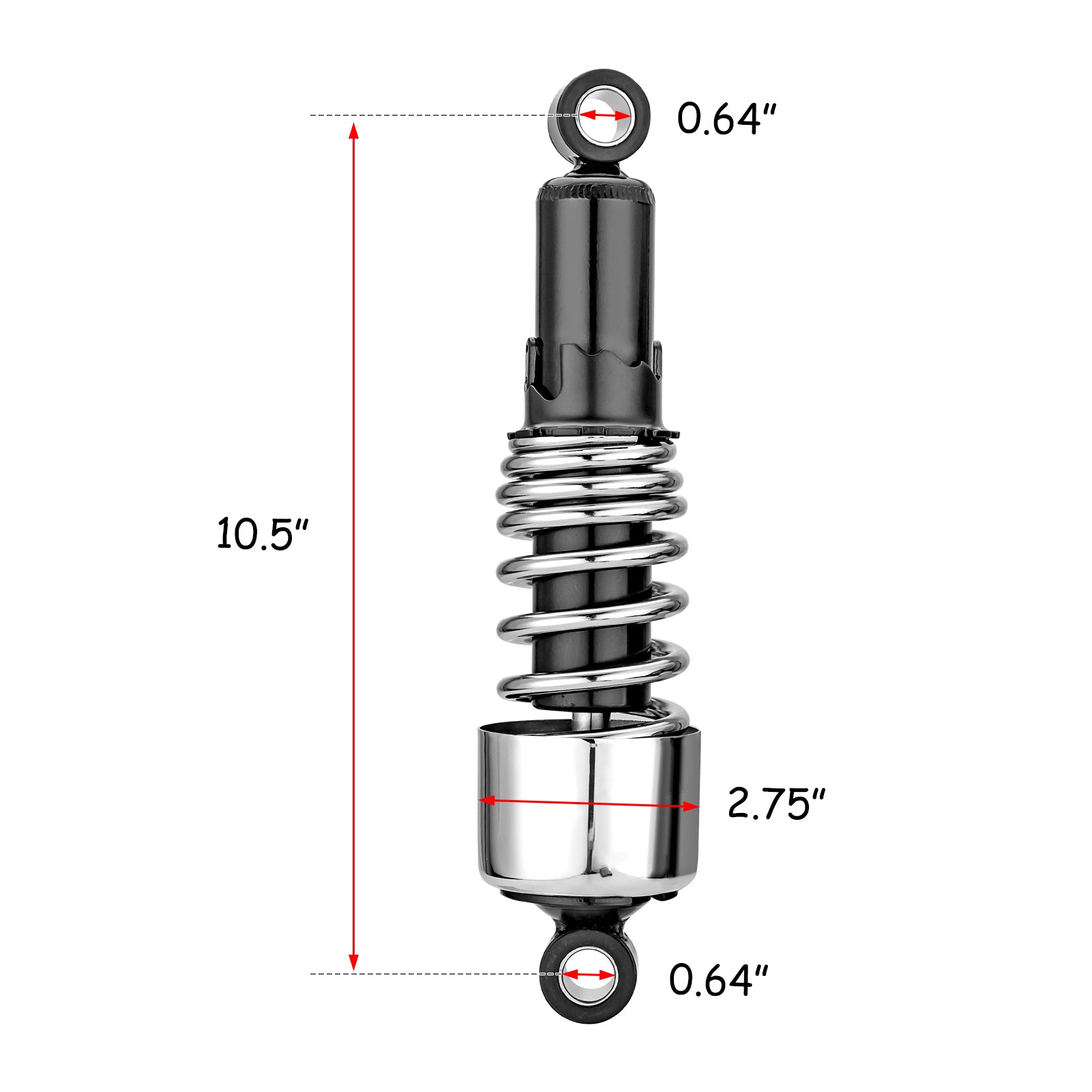 Harley Sportster Iron 883 1200 XL 10.5"/267mm Preload Adjustable Motorcycle Rear Absorber Shocks