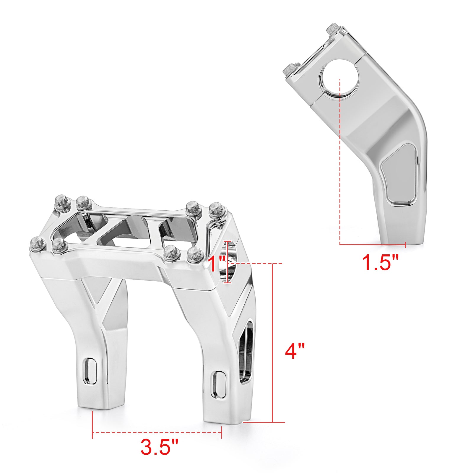 Harley Softail Deluxe FLSTN Fat Boy FLSTF 1'' Handlebar Risers Top Clamp 1.5 Pullback