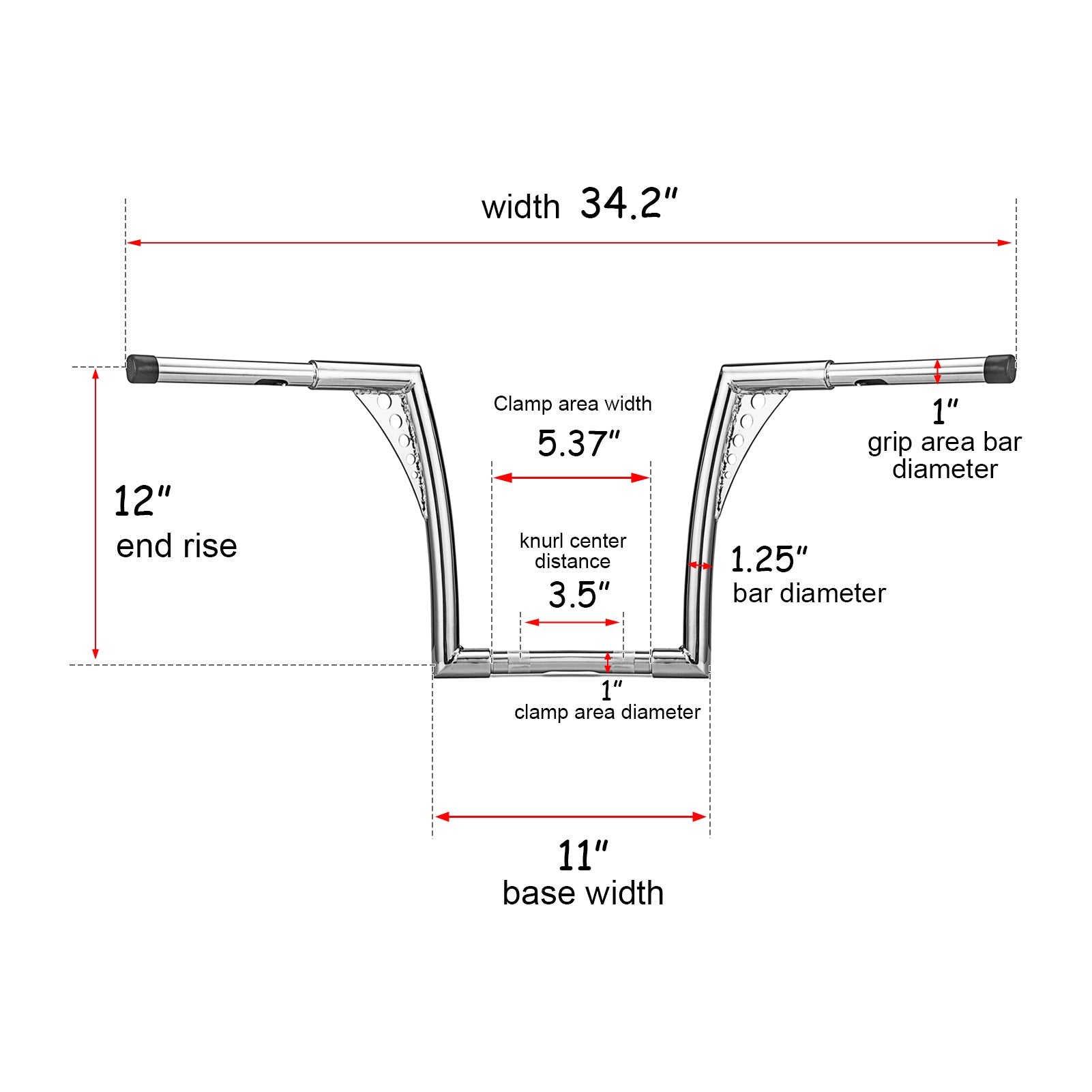 Harley Softail Standard FXST Slim FLS 1" Clamp APE Hangers Handlebar