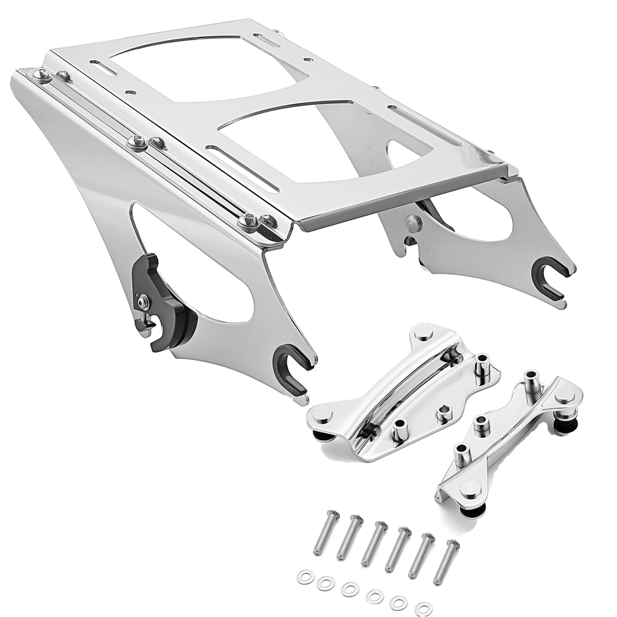 Harley Rack Kit For 2009-2013 Harley Detachable 2-Up Mounting Rack w/ Docking Hardware ...