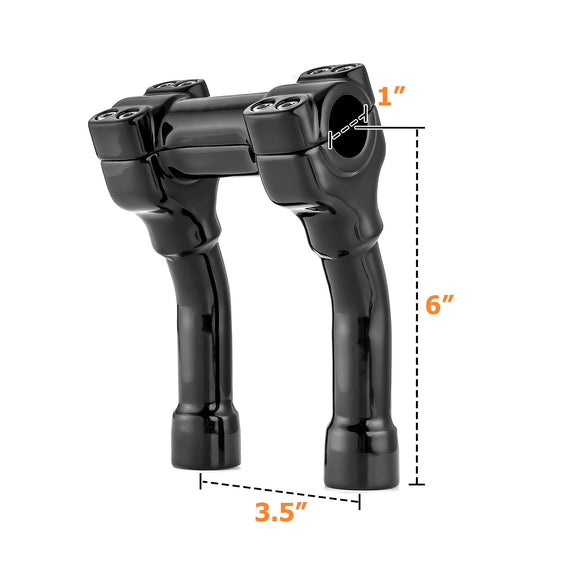 Harley Davidson 4/6/8 inch Riser 1 inch Pull Back 1" Handlebar Clamp - Mofun - 90103284