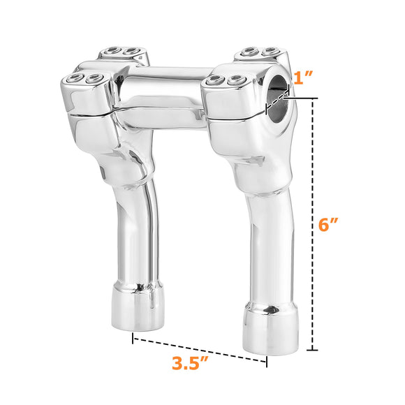 Harley Davidson 4/6/8 inch Riser 1 inch Pull Back 1" Handlebar Clamp - Mofun - 90103283
