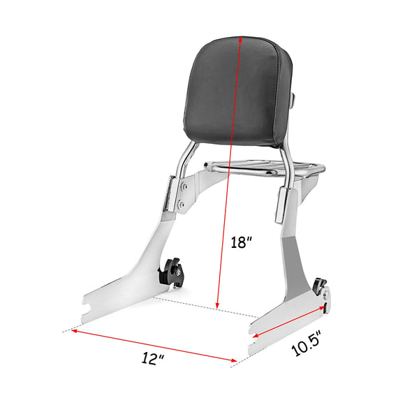 Harley Davidson Dyna Low Rider Street Bob Detachable Sissy Bar Passenger Backrest - Mofun - 90302077