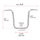 Harley Davidson Dyna Sportster Softail 16" Rise Ape Hanger Handlebar - Mofun - 90101122