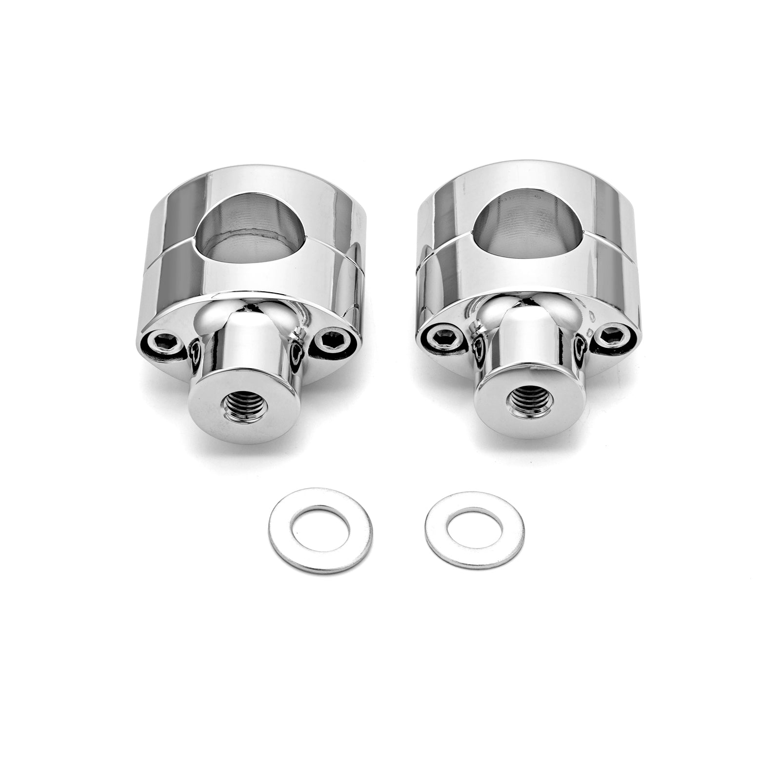 Harley Dyna Fat Bob Low Rider S Street Bob Wide Glide 2" Risers 1.25" Handlebar Top Clamps Kit - Mofun - 90103111