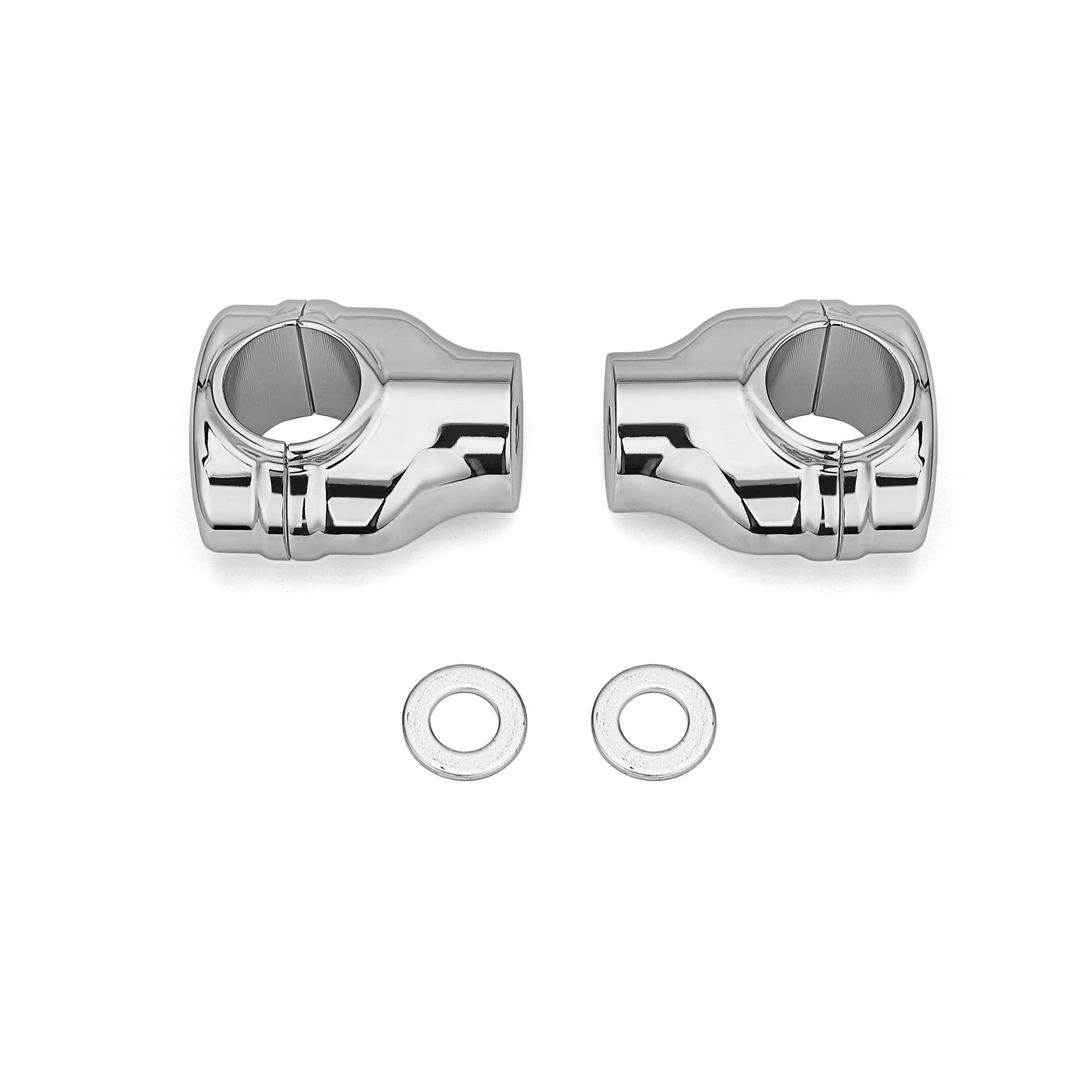 Harley Dyna Fat Bob Street Bob 2'' Rise Chrome Handlebar Risers Clamp ...