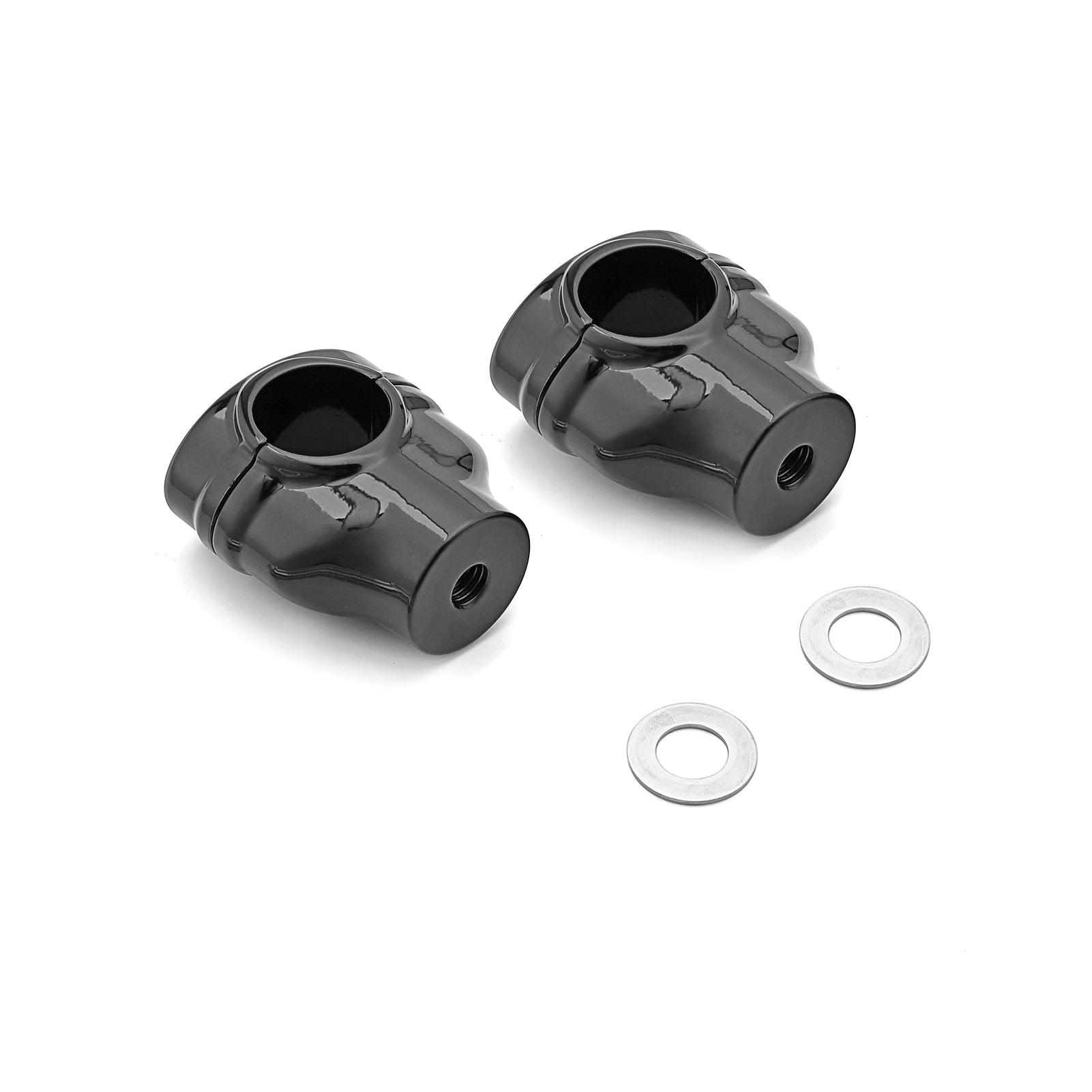 Harley Dyna Fat Bob Street Bob 2'' Rise Chrome Handlebar Risers Clamp - Mofun - 90103182