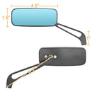 Harley Dyna Street Bob Sportster 1000 Black Rectangle Motorcycle Rear view Side Mirrors - Mofun - 90106014