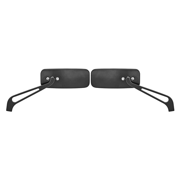 Harley Dyna Street Bob Sportster 1000 Black Rectangle Motorcycle Rear view Side Mirrors - Mofun - 90106014