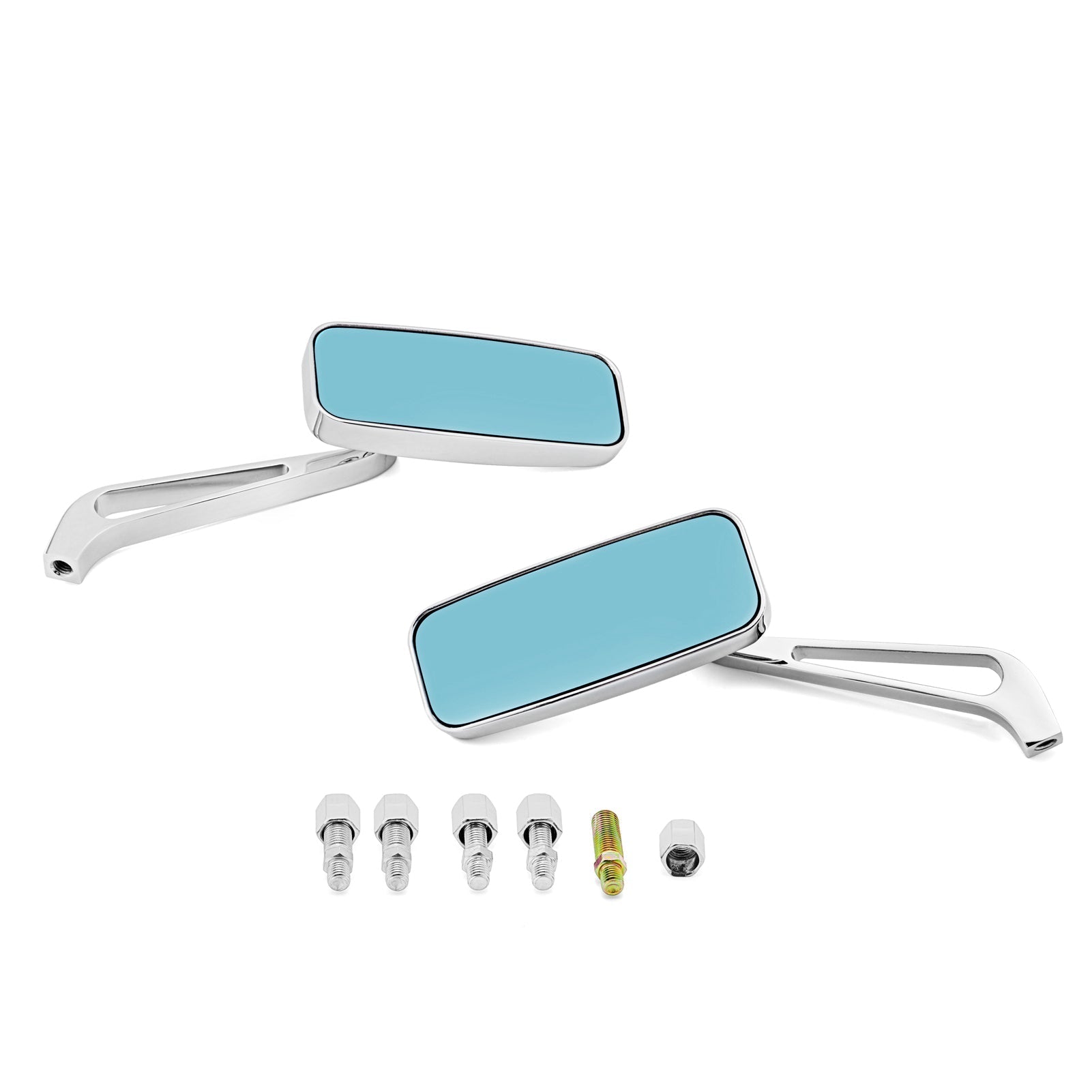 Harley Dyna Street Bob Sportster 1000 Black Rectangle Motorcycle Rear view Side Mirrors - Mofun - 90106013