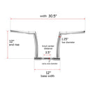 Harley Dyna Wide Glide Low Riders Fat Chizeled Lo 12" Rise 1" Clamp Hanger HandleBar Bars - Mofun - 90101203