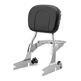 Harley Heritage Softail Springer Backrest Sissy Bar Bolt On Rack Large Pad - Mofun - 90302049