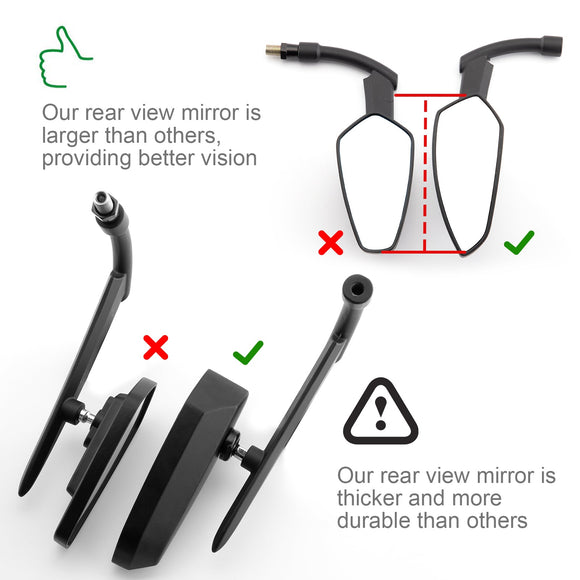 Harley Road Glide FXRS Sportster Softail Dyna Black Spear Scythe Blade Mirrors - Mofun - 90106016