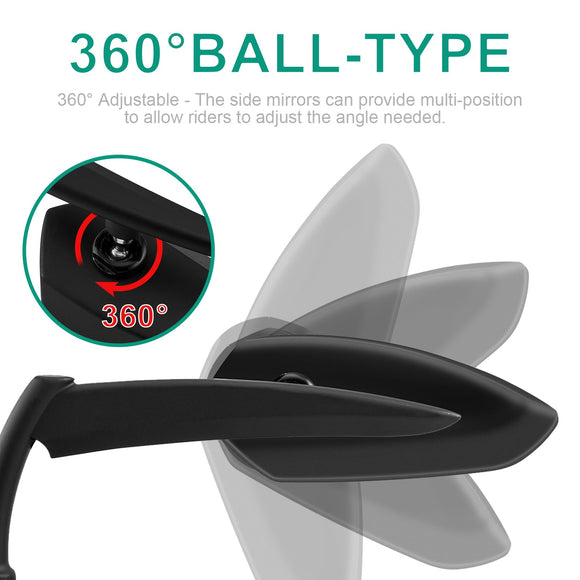 Harley Road Glide FXRS Sportster Softail Dyna Black Spear Scythe Blade Mirrors - Mofun - 90106016