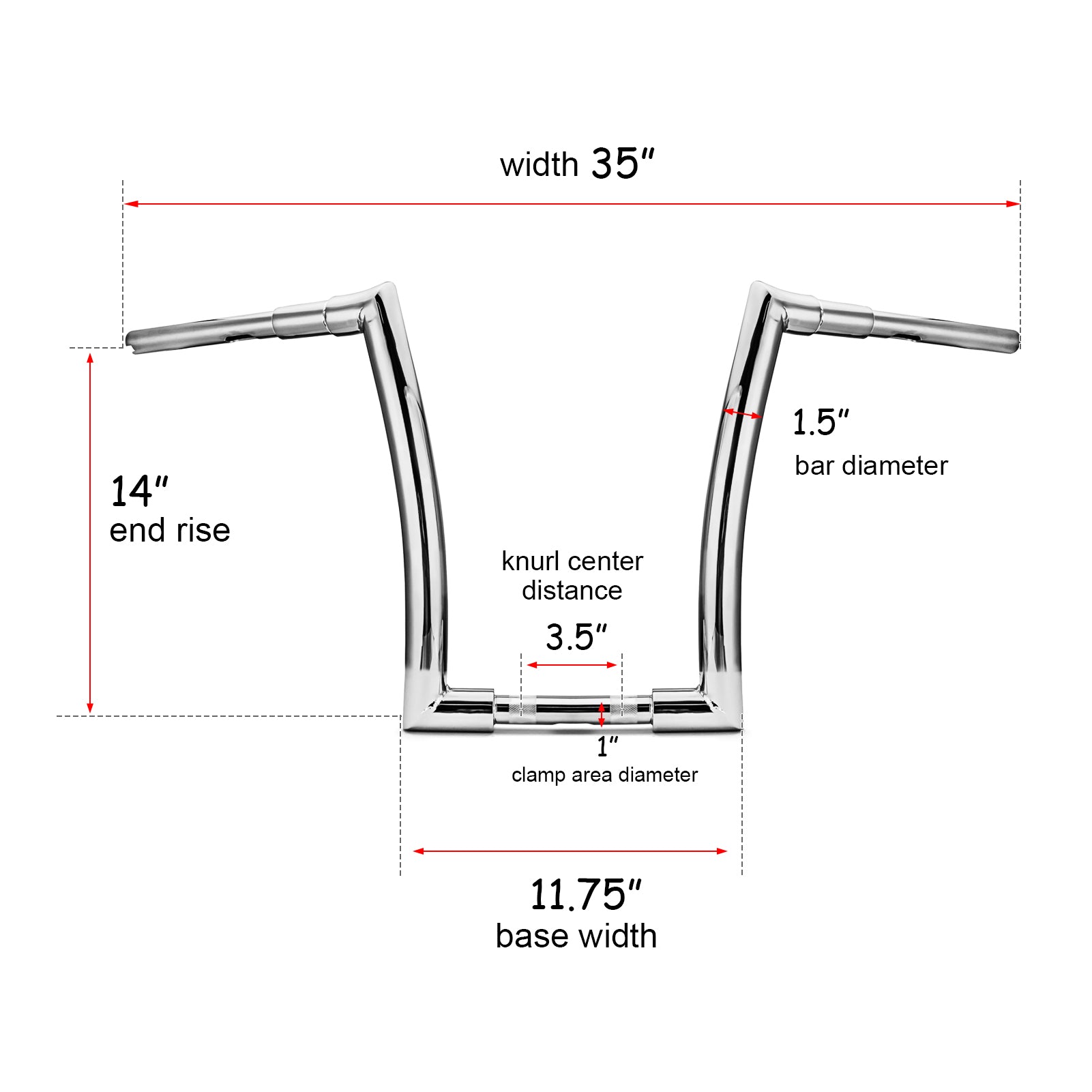 Harley Road Glide Sportster Dyna 14'' Rise 1