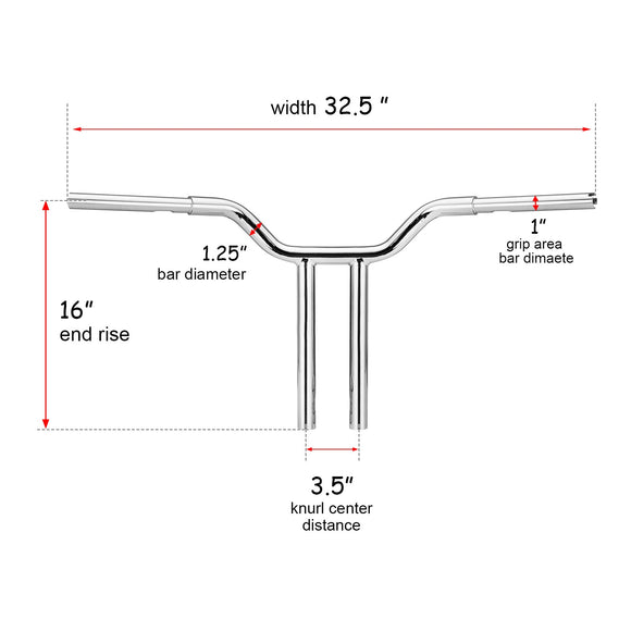 Harley Road King Custom FLHRS/I Road King Special FLHRXS 1.25" Clamp 1 - 1/4" Handlebar - Mofun - 90101067