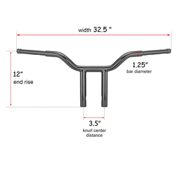 Harley Road King Custom FLHRS/I Road King Special FLHRXS 1.25" Clamp 1 - 1/4" Handlebar - Mofun - HD169 - A - 12 - B