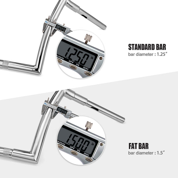 Harley Slim FLSL Low Rider FXLR Ape Hanger 1 - 1/2" Fat Bar 1" Clamp Handlebar - Mofun - 90101261