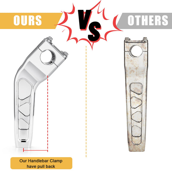 Harley Softail Deluxe FLSTN Fat Boy FLSTF 1'' Handlebar Risers Top Clamp 1.5 Pullback - Mofun - 90103361