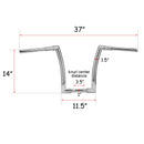 Harley Softail Dyna Sportster Touring 14" Hanger Handlebar Ape Hangers - Mofun - 90101173