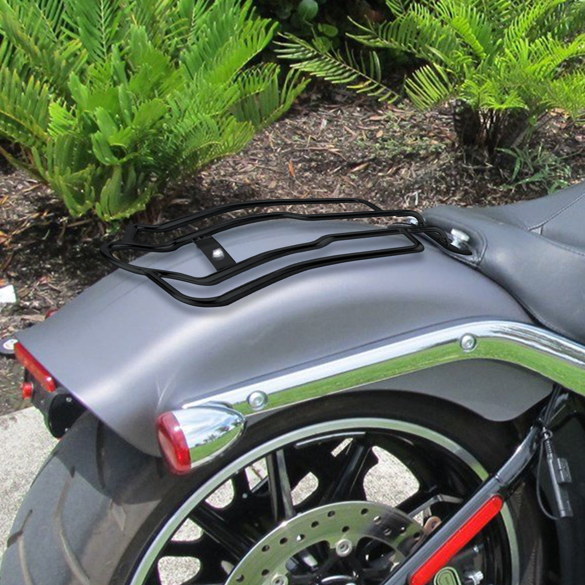 Fatboy Rear Fender Rack Harley Softail Fat Boy Breakout FXBR/FXBRS Steel Black Luggage Rack ...
