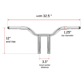 Harley SOFTAIL SLIM FLSL FXDR 114 FXDRS 1 - 1/4" Bar Handlebar - Mofun - HD169 - A - 12 - E