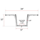 Harley Softail Springer FXSTS CVO FXSTSSE3 12" APE Hangers Handlebar - Mofun - HD128 - B