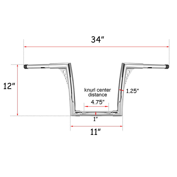 Harley Softail Springer FXSTS CVO FXSTSSE3 12" APE Hangers Handlebar - Mofun - HD128 - B