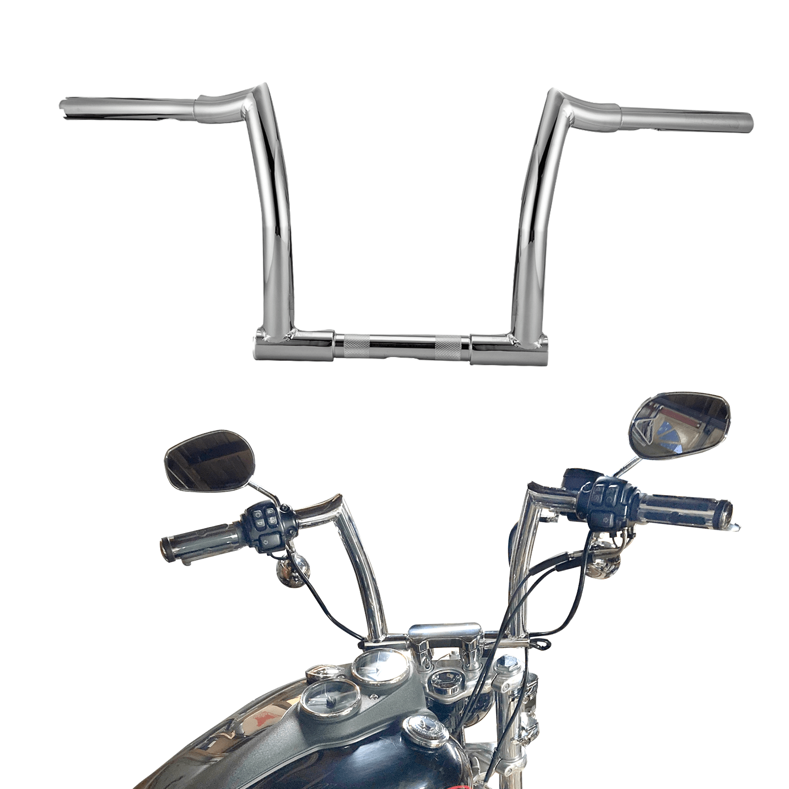 Harley Softail Street Bob FXBB Low Rider FXLR Slim FLSL 1" Clamp Hanger HandleBar - Mofun - 90101201