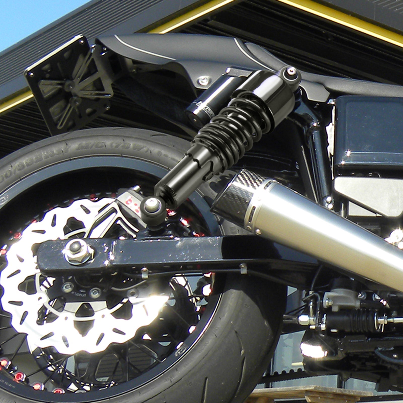 Harley Sportster Iron 883 1200 XL 10.5"/267mm Preload Adjustable Motorcycle Rear Absorber Shocks - Mofun - 90105007