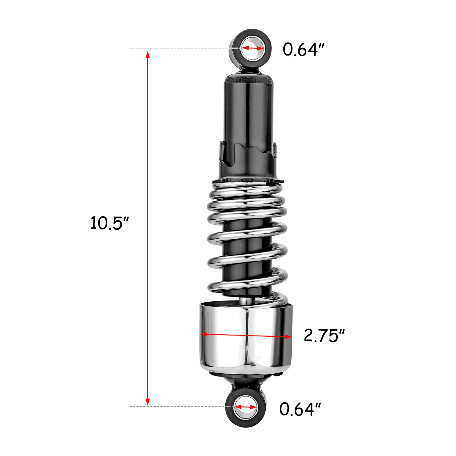 Harley Sportster Iron 883 1200 XL 10.5"/267mm Preload Adjustable Motorcycle Rear Absorber Shocks - Mofun - 90105007