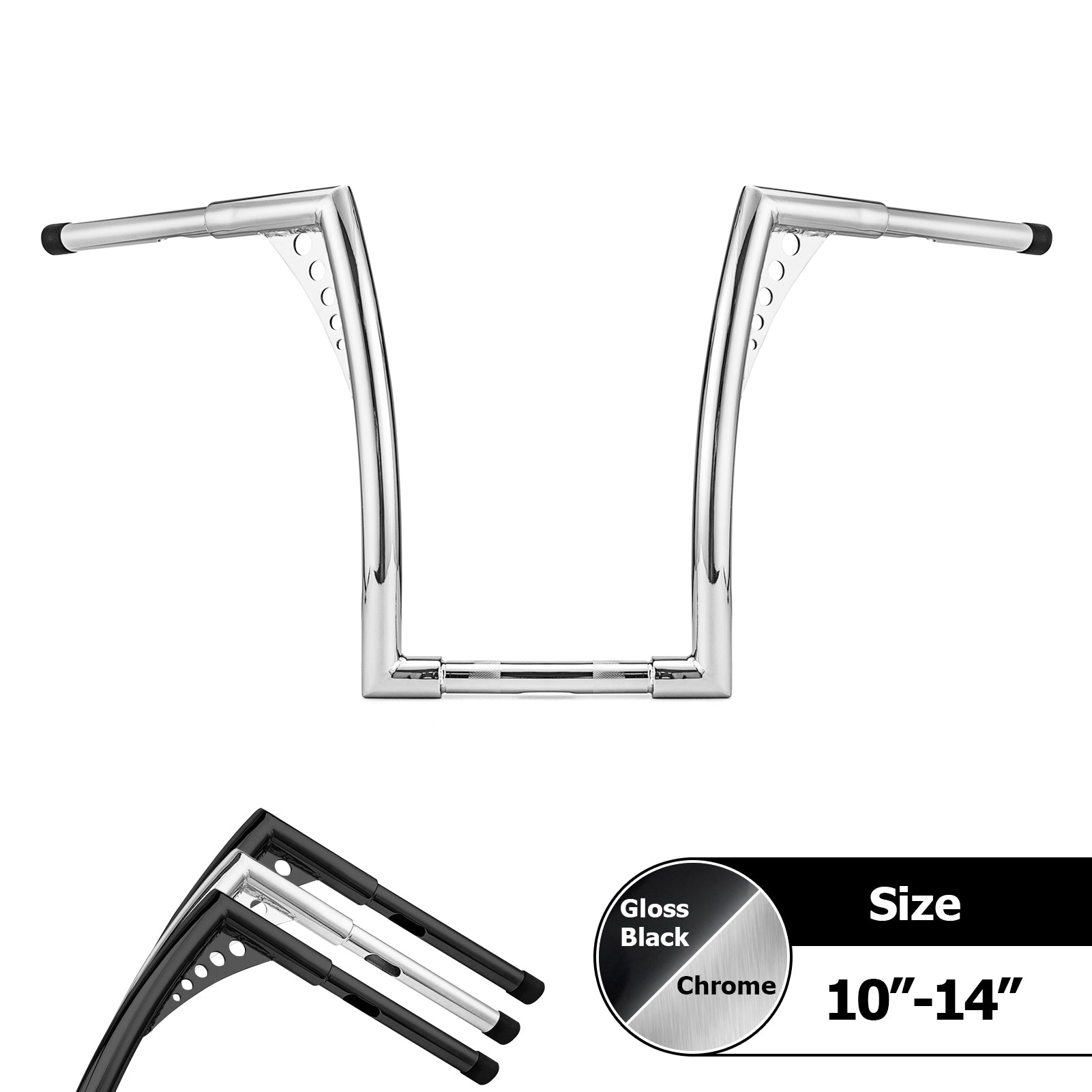 Harley Sportster Softail Dyna FXRS 10" Rise 1“ Clamp APE Hangers Handlebar - Mofun - HD082 - E