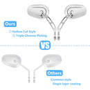 Harley Street Glide FLH Sportster Dyna Softail 360 Adjust Long Stem Rear View Side Mirrors - Mofun - HD041 - B