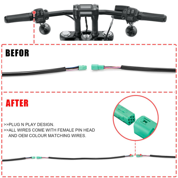 Harley Touring Electronic Throttle By Wire Handlebar Wiring Extension - Mofun - 90107025
