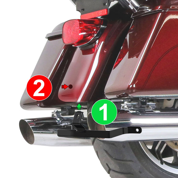 Harley Touring FLT FLHT FLTR FLHX FLHR Rear Fender Saddlebag Support Bracket - Mofun - HD028